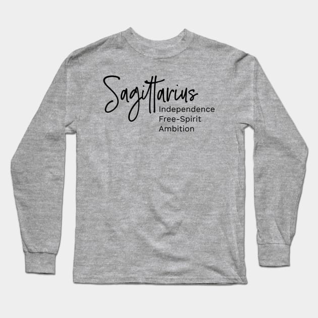 Sagittarius astrology horoscope Long Sleeve T-Shirt by Gardner Designs 